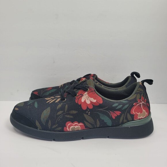 Gudrun Sjoden Women's Black Red Canvas Sneakers US Size 10 EU 42 - Picture 2 of 8